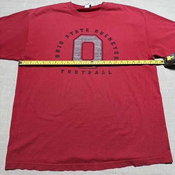 OHIO STATE BUCKEYES T Shirt Men’s L Red Short Sleeve Football - Picture 5 of 7